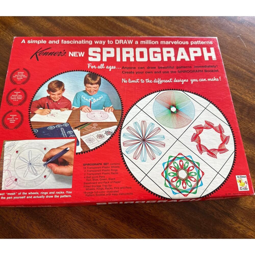 Vintage 1967 Kenner Spirograph Mechanical Drawing Set No.401 with Instructions